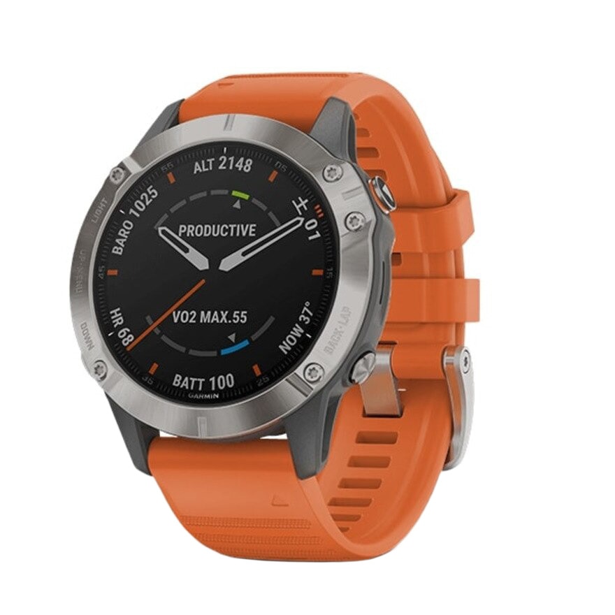 GARMIN スマートウォッチ フェニックス6 サファイア Ti Gray 010-02158-53 ＦＦ 92 時計・歩数計