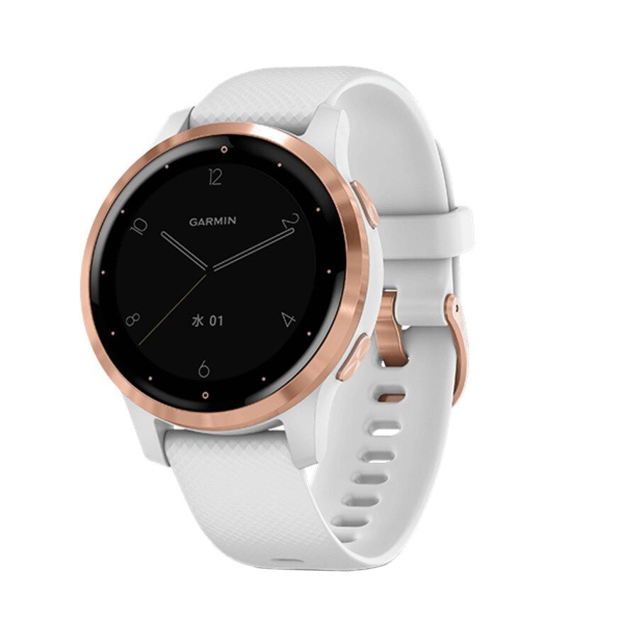 ガーミン（GARMIN）（メンズ、レディース）スマートウォッチ ヴィヴォアクティブ4S White / Rose Gold 010-02172-27