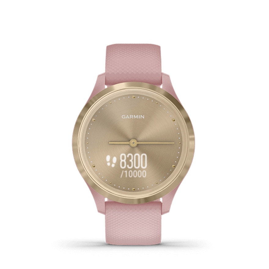 ガーミン（GARMIN）（メンズ、レディース）スマートウォッチ ヴィヴォムーブ3S VIVOMOVE 3S Dust Rose / Light Gold 010-02238-71