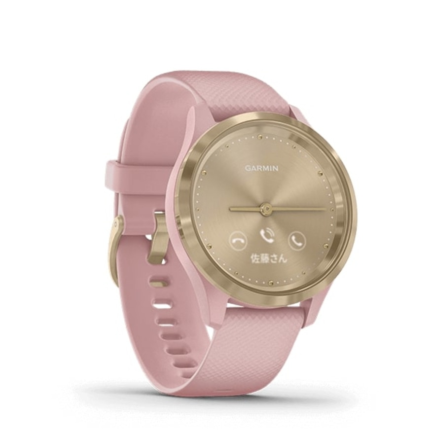 ガーミン（GARMIN）（メンズ、レディース）スマートウォッチ ヴィヴォムーブ3S Dust Rose / Light Gold 010-02238-71