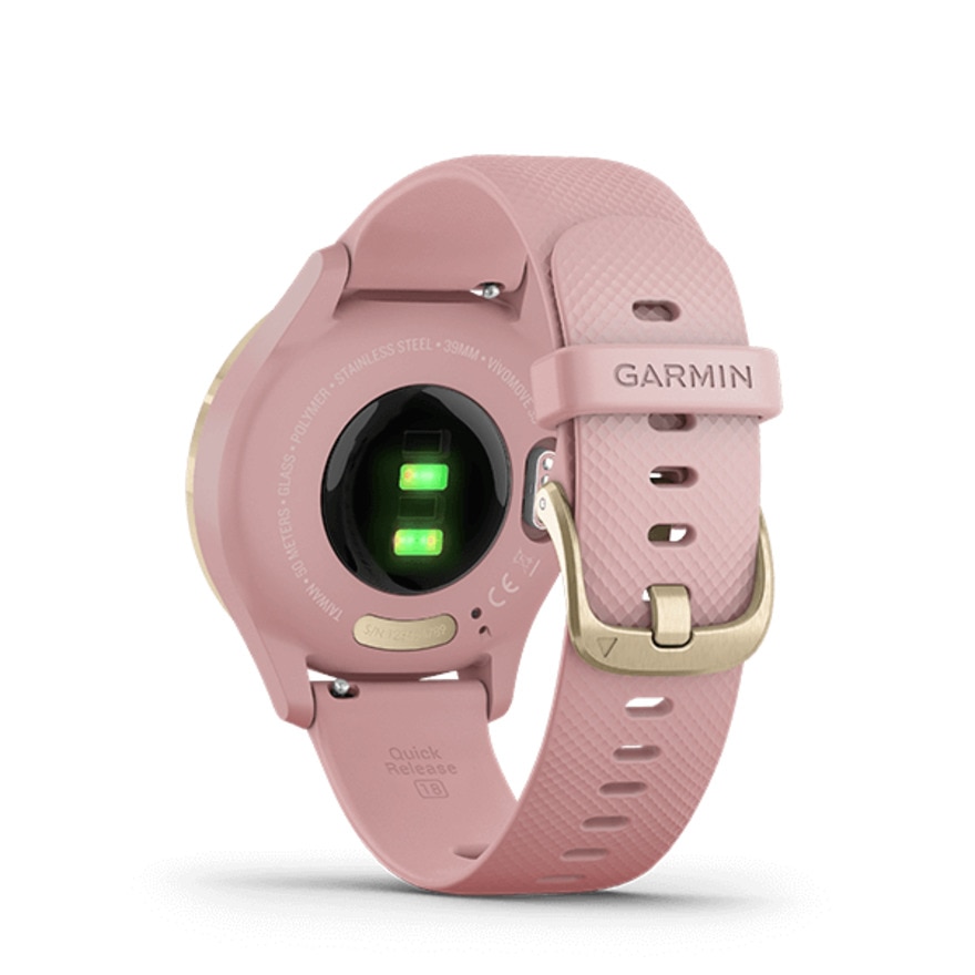 ガーミン（GARMIN）（メンズ、レディース）スマートウォッチ ヴィヴォムーブ3S VIVOMOVE 3S Dust Rose / Light Gold 010-02238-71