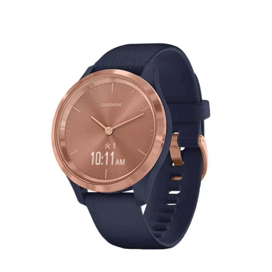 ガーミン（GARMIN）（メンズ、レディース）スマートウォッチ ヴィヴォムーブ3S Navy / Rose Gold 010-02238-73