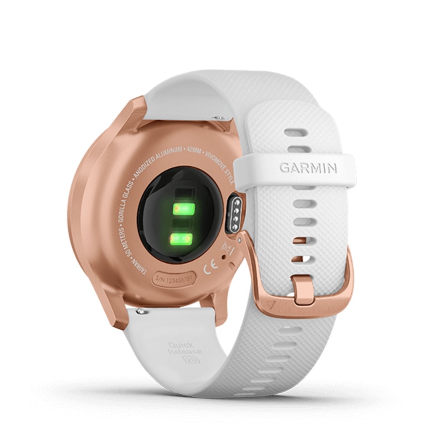 ガーミン（GARMIN）（メンズ、レディース）スマートウォッチ ヴィヴォムーブ Style White/Rose Gold 010-02240-70