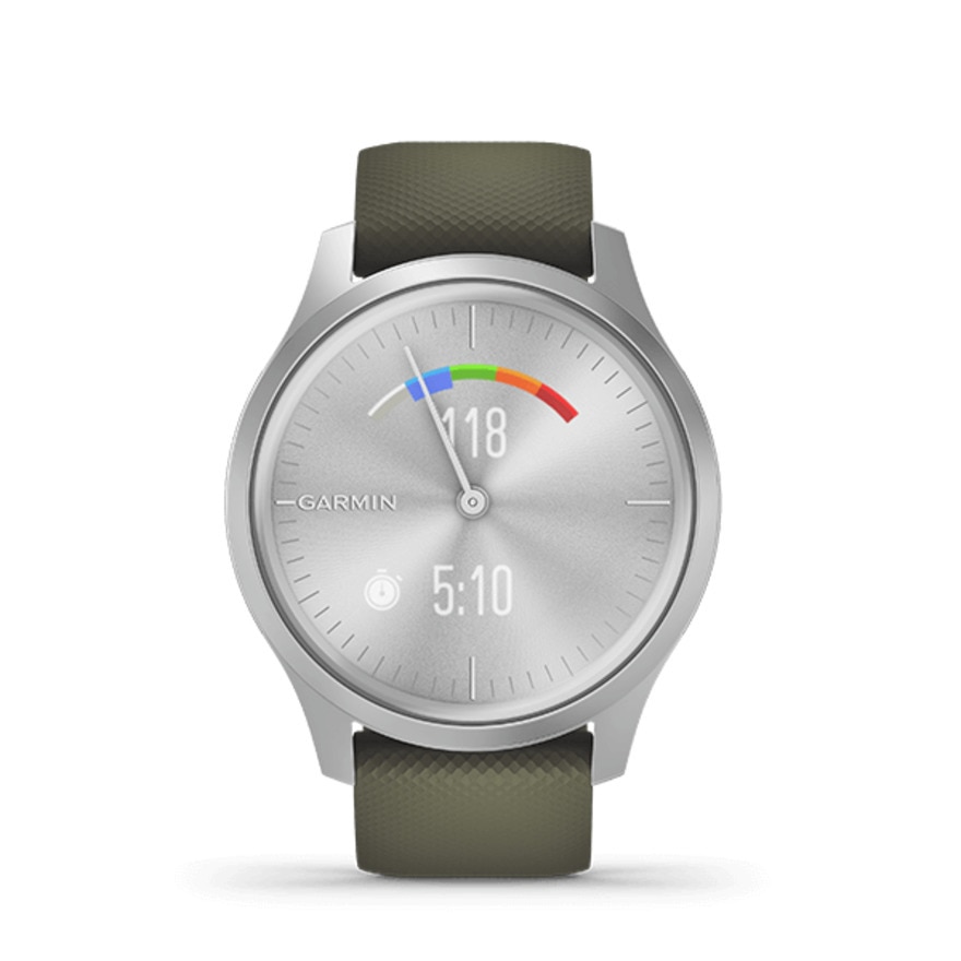 ガーミン（GARMIN）（メンズ、レディース）時計 スマートウォッチ ヴィヴォムーブ VIVOMOVE Style Moss Green / Silver 010-02240-71