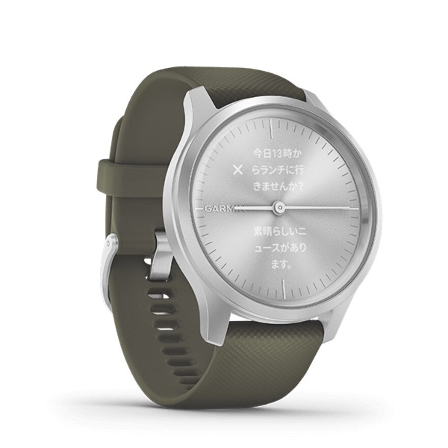 ガーミン（GARMIN）（メンズ、レディース）時計 スマートウォッチ ヴィヴォムーブ VIVOMOVE Style Moss Green / Silver 010-02240-71
