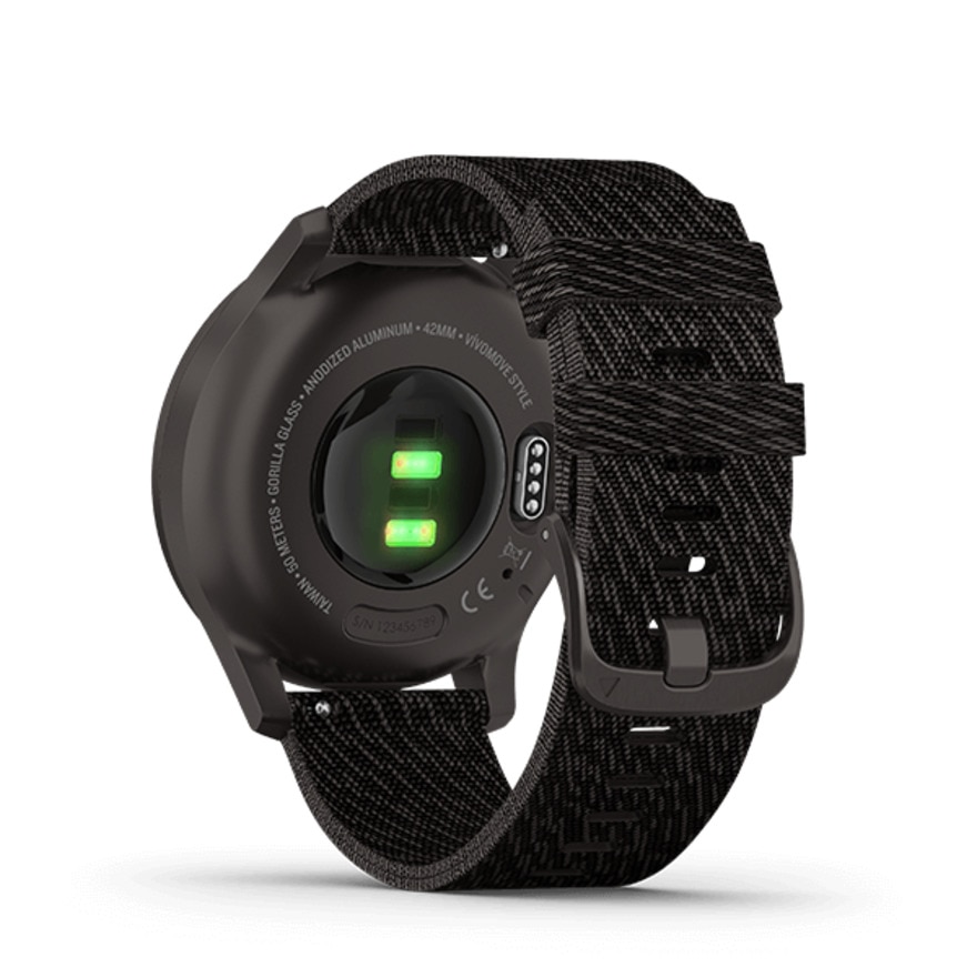 ガーミン（GARMIN）（メンズ、レディース）時計 スマートウォッチ ヴィヴォムーブ VIVOMOVE Style Black Pepper Nylon / Slate 010-02240-73