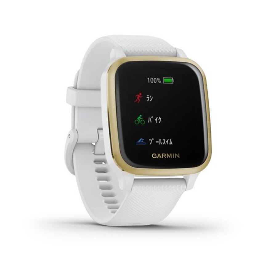 ガーミン（GARMIN）（メンズ、レディース）スマートウォッチ VenuSq White/Gd 010-02427-71