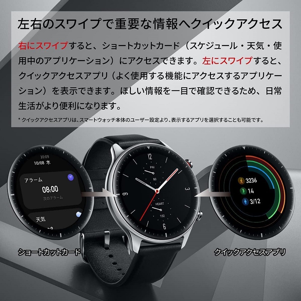 AMAZFIT（AMAZFIT）（メンズ、レディース）スマートウォッチ GTR 2 クラシックエディション シルバー sp170027Q04