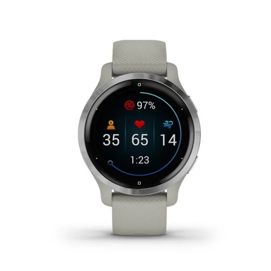 ガーミン（GARMIN）（メンズ、レディース）スマートウォッチ 時計 Venu2S ヴェニュー2S Mist Gray/Silver 010-02429-62