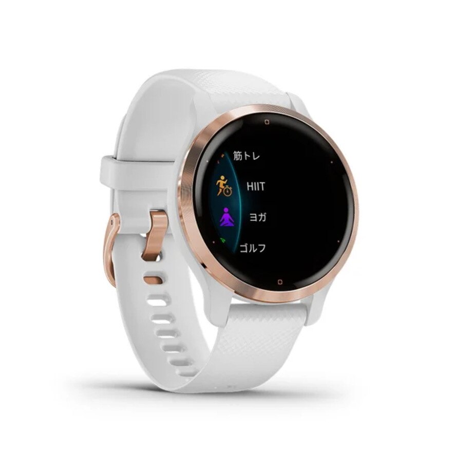 ガーミン（GARMIN）（メンズ、レディース）スマートウォッチ 時計 Venu2S ヴェニュー2S White/Rose Gold 010-02429-63