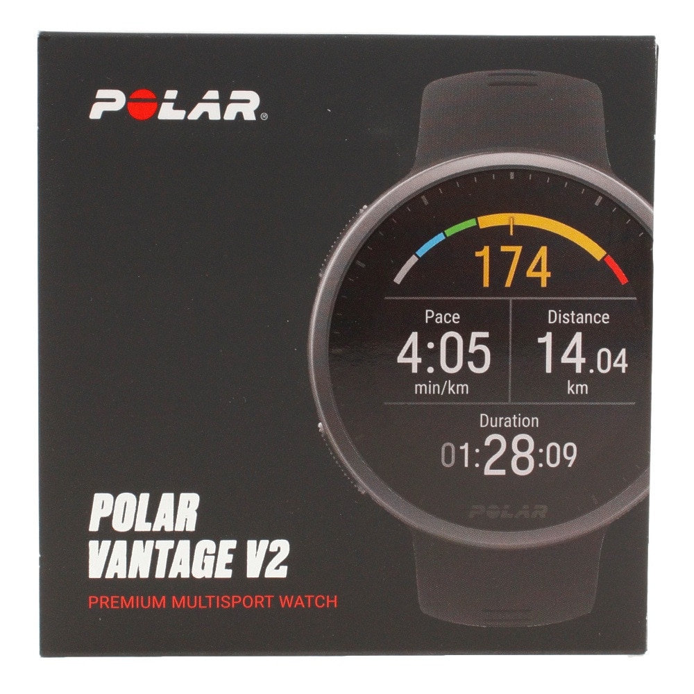 ポラール（POLAR）（メンズ、レディース）スマートウォッチ 時計 VANTAGE V2 ブラック 90082710