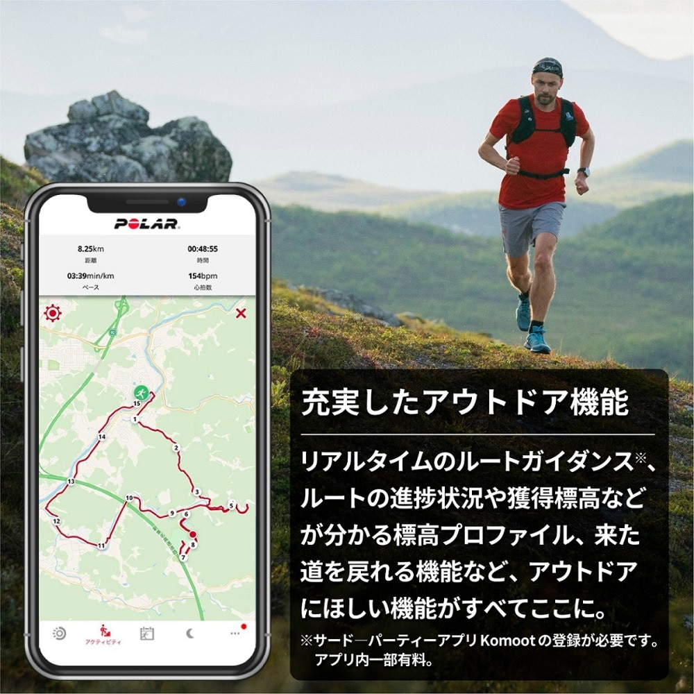 ポラール（POLAR）（メンズ、レディース）Grit X Pro ブラック 90085773