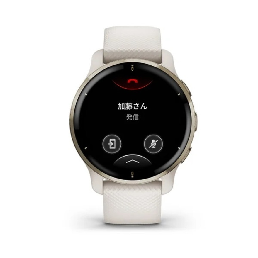 ガーミン（GARMIN）（メンズ、レディース）スマートウォッチ 時計 ヴェニュー2 プラス Venu 2 Plus White / Cream Gold 010-02496-42