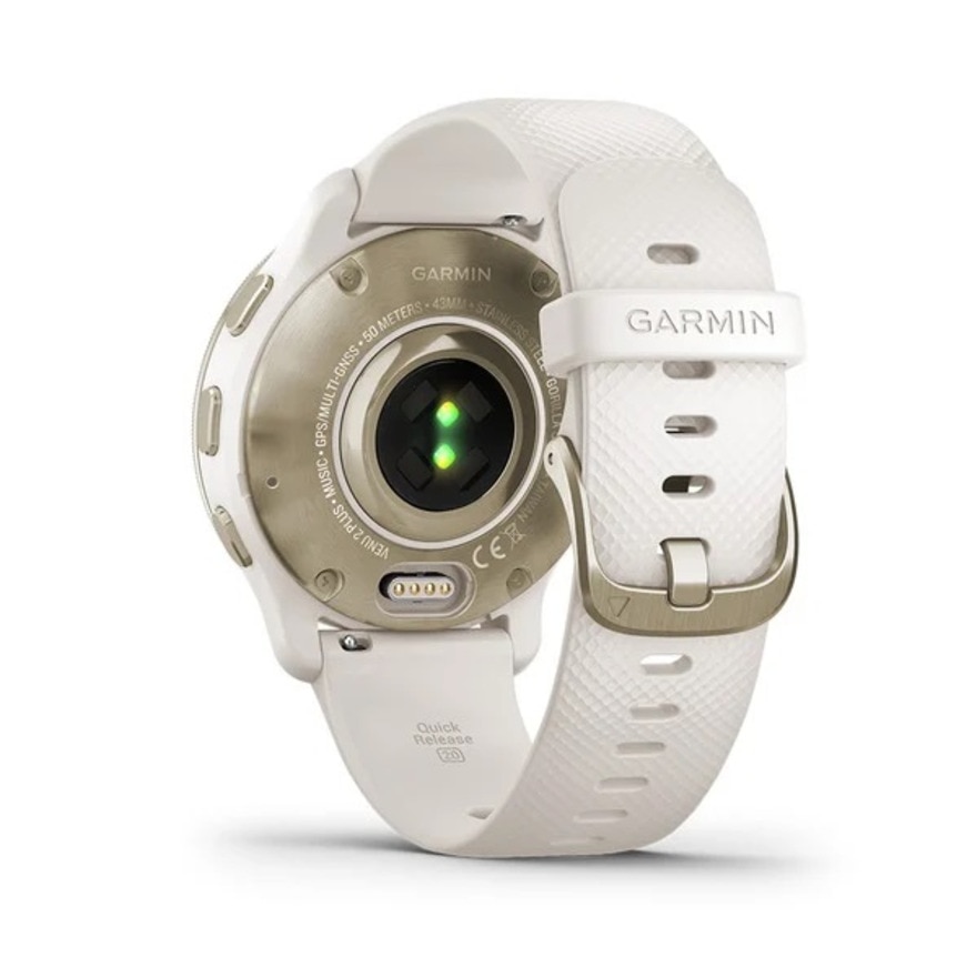 ガーミン（GARMIN）（メンズ、レディース）スマートウォッチ 時計 ヴェニュー2 プラス Venu 2 Plus White / Cream Gold 010-02496-42
