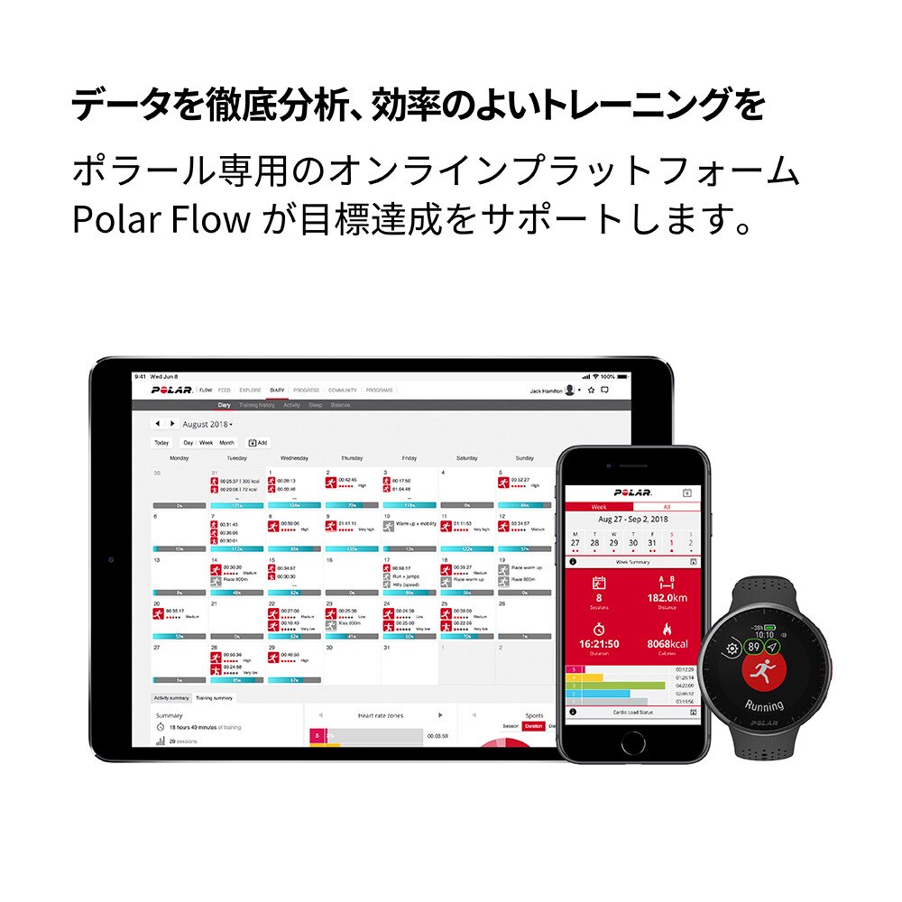 ポラール（POLAR）（メンズ、レディース）スマートウォッチ 時計  PACER PRO カーボンSーL ランニングウォッチ 900102178