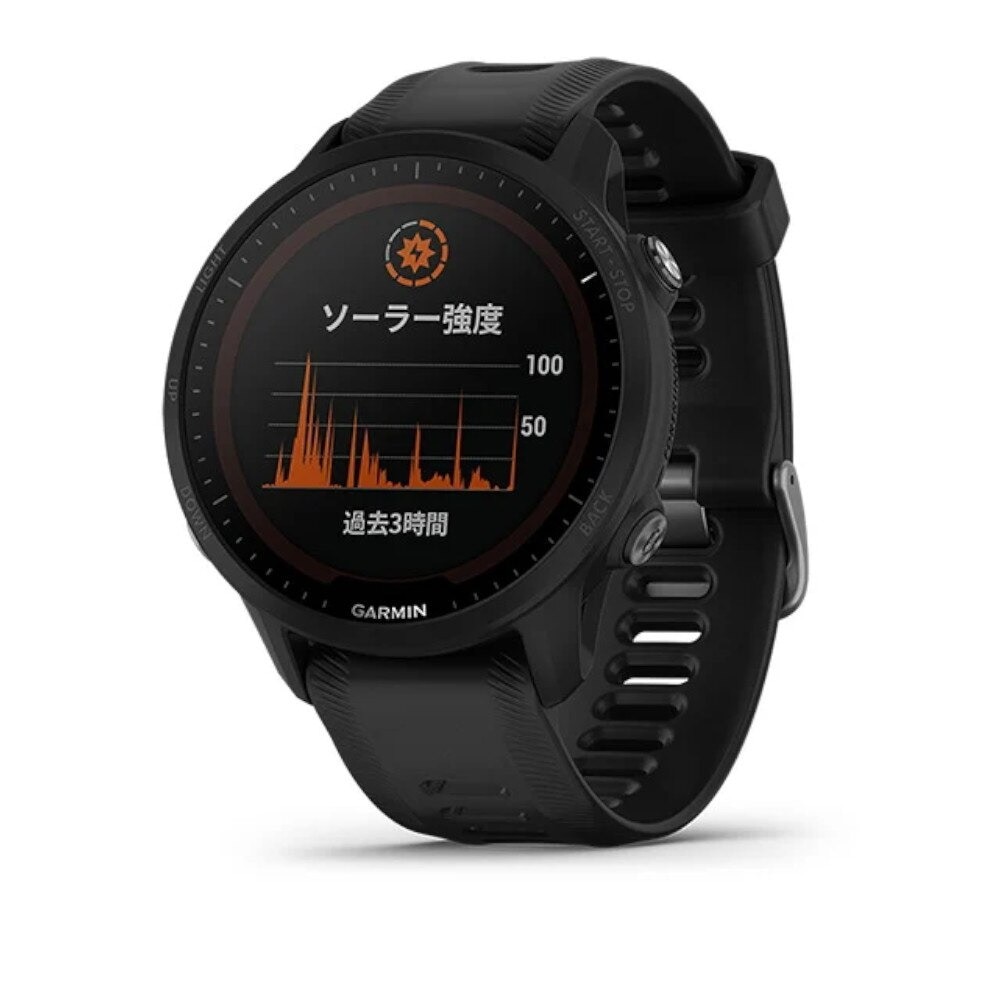 ガーミン（GARMIN）（メンズ、レディース）スマートウォッチ 時計 GPSランニングウォッチ フォアランナー FR955 Dual Power Black 010-02638-D0