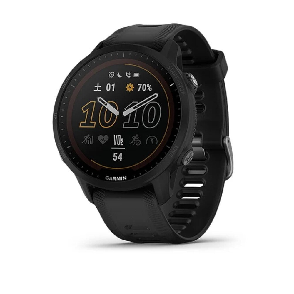 ガーミン（GARMIN）（メンズ、レディース）スマートウォッチ 時計 GPSランニングウォッチ フォアランナー FR955 Dual Power Black 010-02638-D0