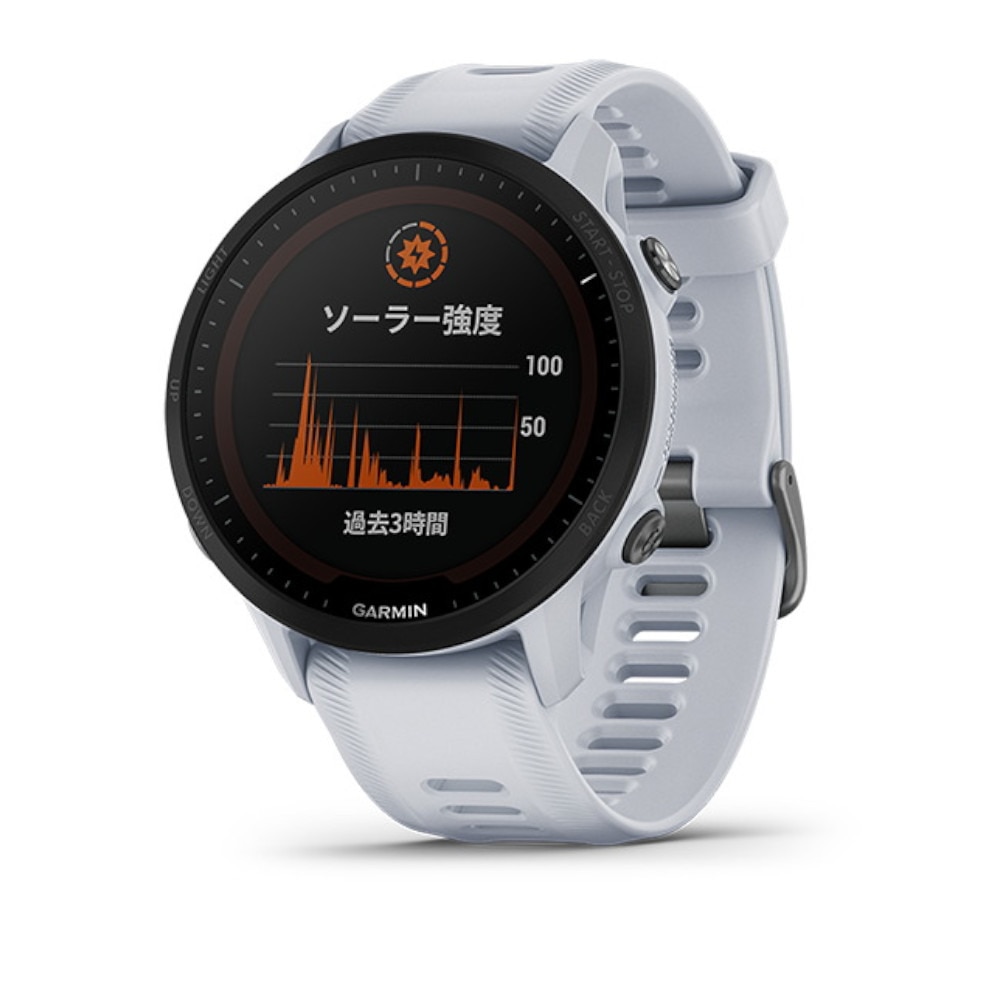 ガーミン（GARMIN）（メンズ、レディース）スマートウォッチ 時計 GPSランニングウォッチ フォアランナー FR955 Dual Power White 010-02638-D1