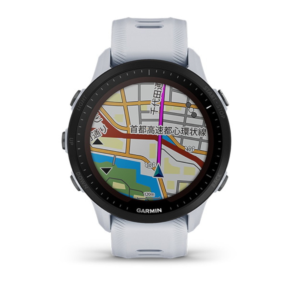 ガーミン（GARMIN）（メンズ、レディース）スマートウォッチ 時計 GPSランニングウォッチ フォアランナー FR955 Dual Power White 010-02638-D1