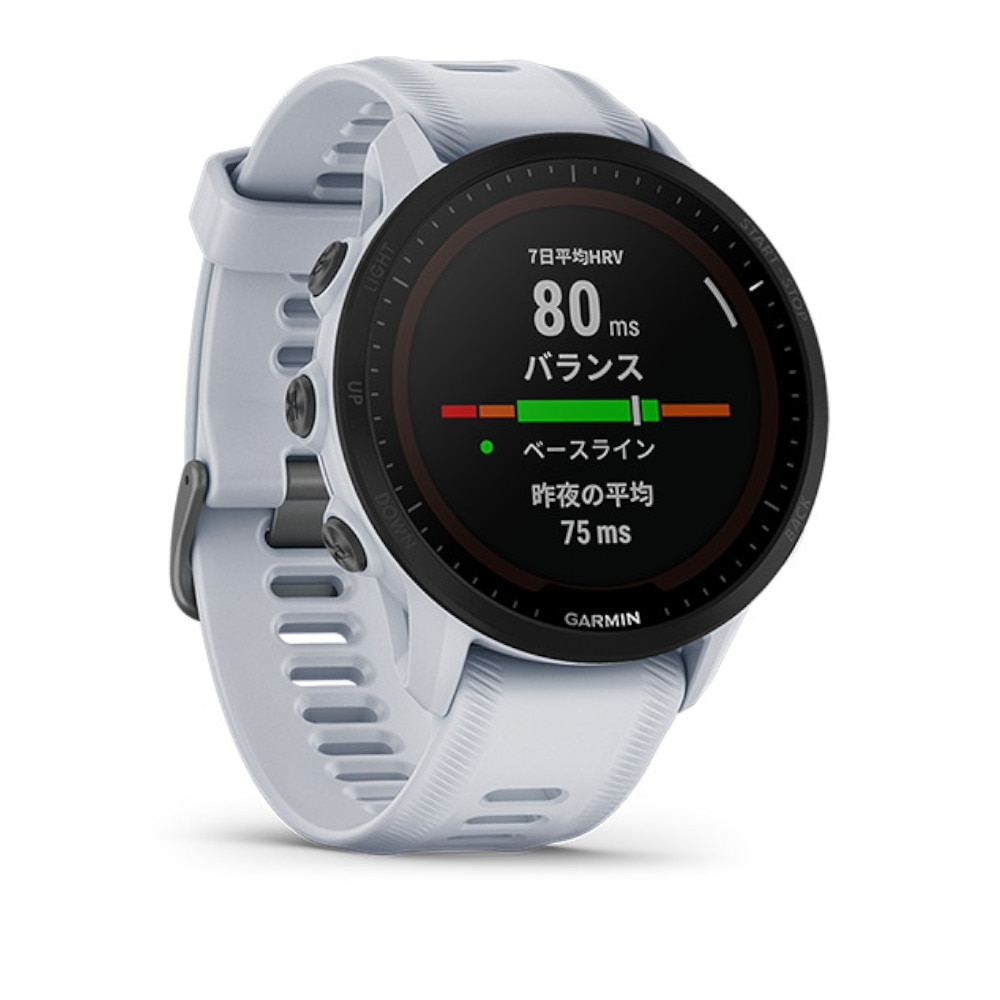 ガーミン（GARMIN）（メンズ、レディース）スマートウォッチ 時計 GPS フォアランナー955 FORERUNNER955 Dual Power White 010-02638-D1