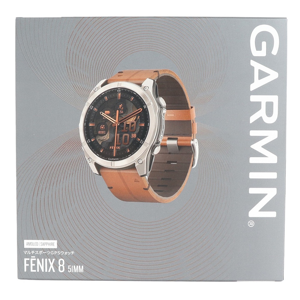 ガーミン（GARMIN）（メンズ、レディース）fenix 8 Sapphire AMOLED 51mm フラッグシップGPSウォッチ f851mmCh 010-02905-81 防水