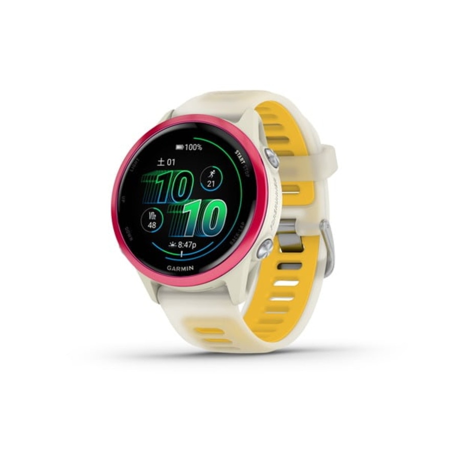 ガーミン（GARMIN）（メンズ、レディース）ランニングGPSウォッチ Forerunner 570 42mm Raspberry 010-02970-32