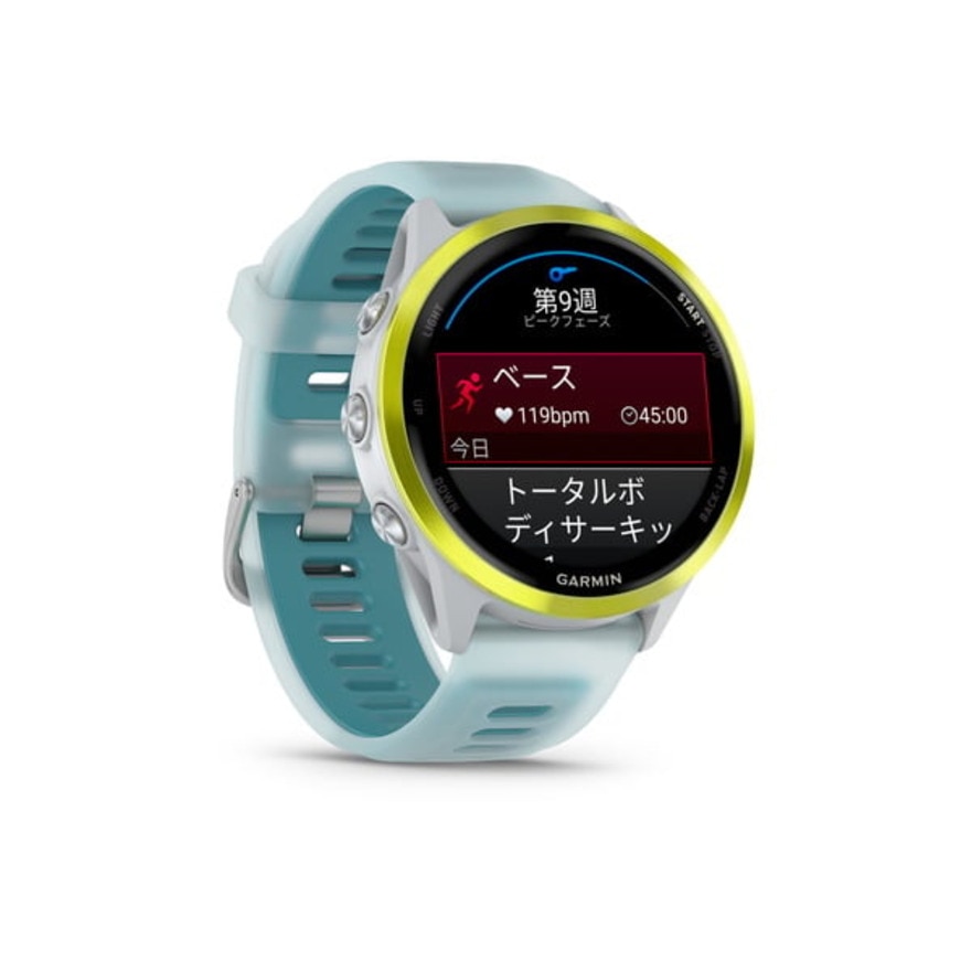 ガーミン（GARMIN）（メンズ、レディース）ランニングGPSウォッチ Forerunner 570 47mm WhiteYellow 010-02971-31