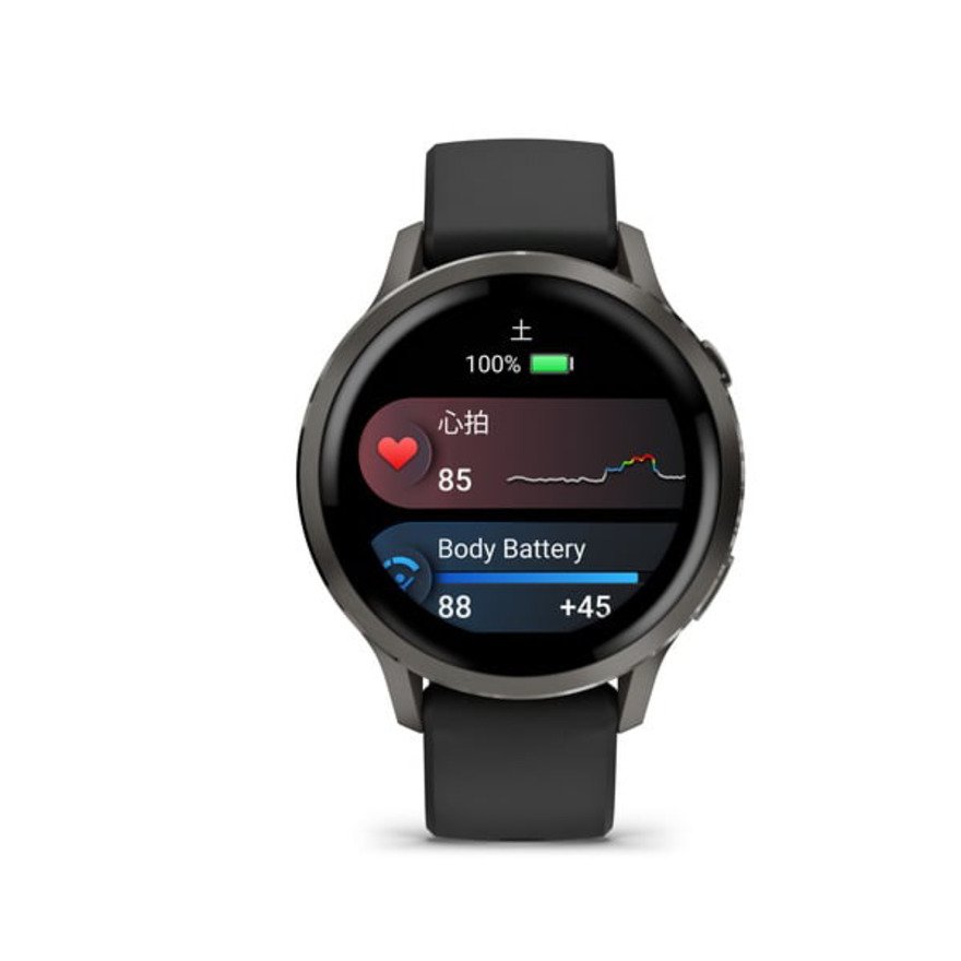 ガーミン（GARMIN）（メンズ、レディース）Venu4 Black 41mm フィットネスGPSウォッチ 010-03013-32