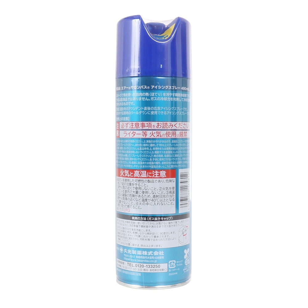 久光製薬（Hisamitsu Pharmaceutical）（メンズ、レディース）エアーサロンパス アイシングスプレー 490ml