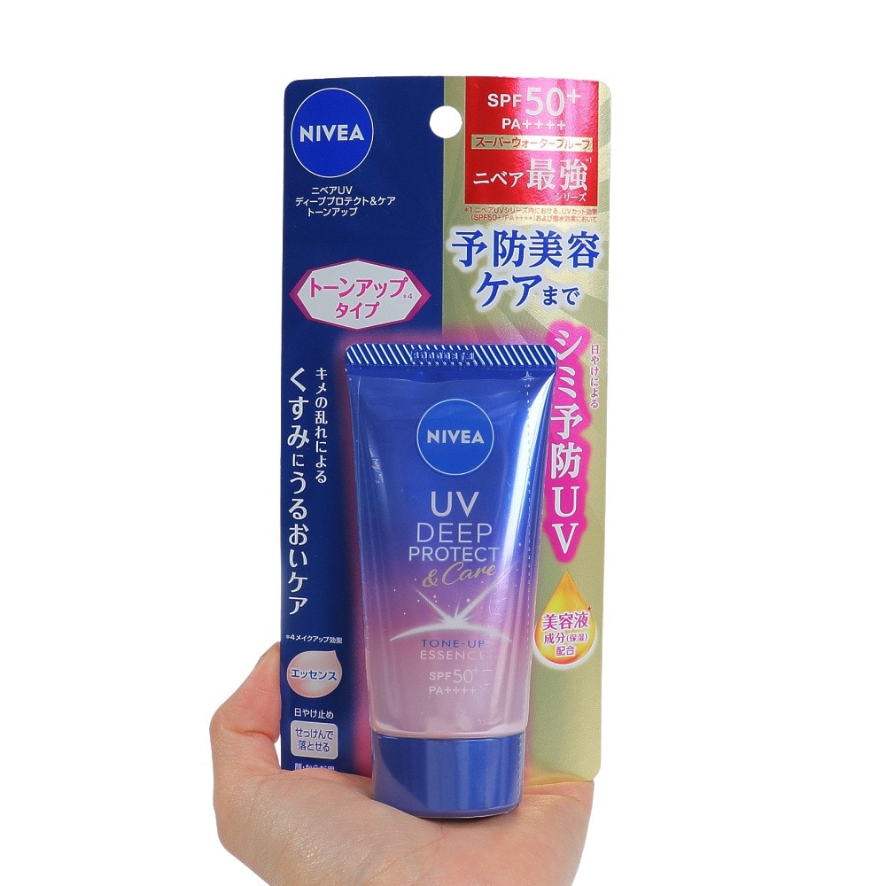 花王（メンズ、レディース）日焼け止め ニベアUV ディープ プロテクト&ケア トーンアップ エッセンス クリアローズの香り 50g