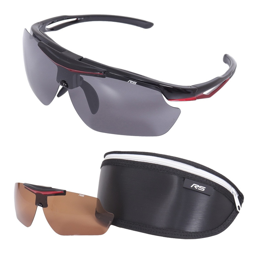レボリューションスポーツ（RevolutionSports）（メンズ、レディース）サングラス RS-S114 C-3 跳ね上げ式 UV 交換レンズ付き 偏光
