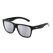 (メンズ、レディース)サングラス POLARX Lowdown 2 Black X-Gray 27 Silver Mirror ケース付 薄型フレーム 軽量 偏光 レンズ
