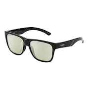 (メンズ、レディース)サングラス POLARX Lowdown 2 Black X-Light Green 37 Silver Mirror 黒 ケース付 男女兼用 薄型 軽量 偏光レンズ