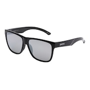 (メンズ、レディース)サングラス POLARX Lowdown XL 2 Black X-Gray 27 Silver Mirror ケース付 男女兼用 薄型 軽量 偏光レンズ 大きめ