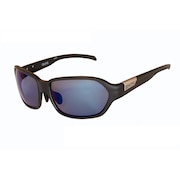(メンズ、レディース)サングラス POLARX Aura Matte Black X-Gray 27 Blue Mirror ケース付 偏光レンズ ジャパンフィット 軽量 8カーブレンズ
