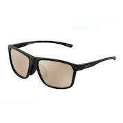 (メンズ、レディース)サングラス POLARX Pinpoint Matte Black X-Brown 32 Silver Mirror ケース付