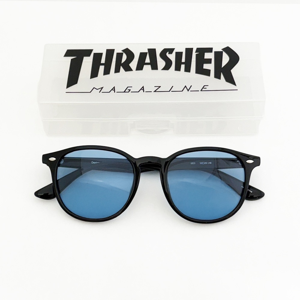 スラッシャー（THRASHER）（メンズ、レディース）サングラス ブライト スラッシャー 1033 BK-LBL 偏光レンズ UVカット