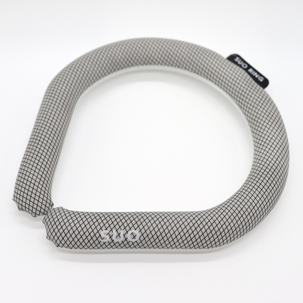 SUO（SUO）（メンズ、レディース）ネッククーラー RING 28° ICE ラティス SUO24-BLK-L 暑さ対策 熱中症対策
