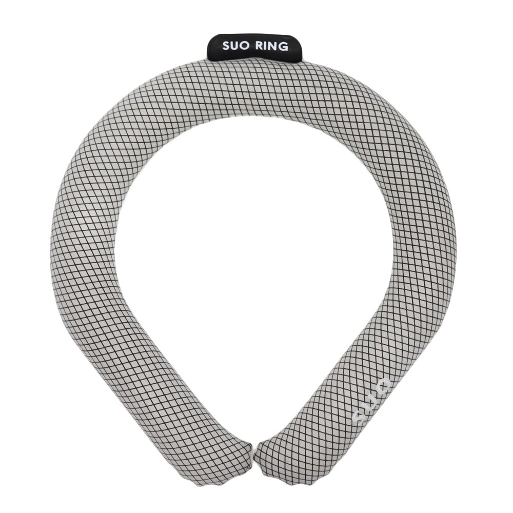 SUO（SUO）（メンズ、レディース）ネッククーラー RING 28° ICE ラティス SUO24-BLK-M 暑さ対策 熱中症対策