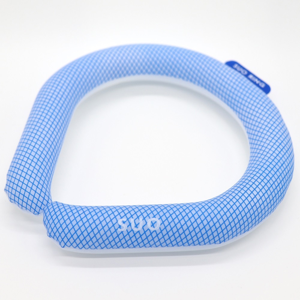 SUO（SUO）（メンズ、レディース）ネッククーラー RING 28° ICE ラティス SUO24-BLU-M 暑さ対策 熱中症対策