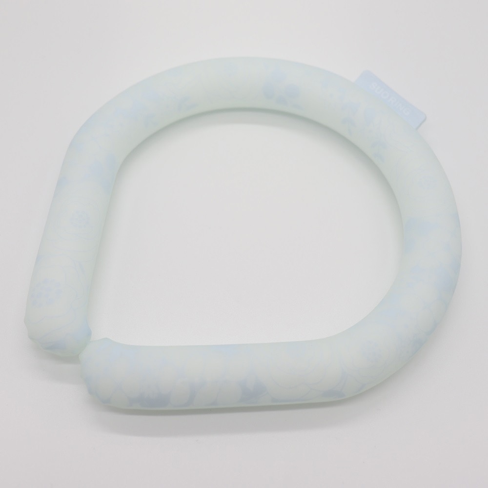 SUO（SUO）（メンズ、レディース）ネッククーラー RING 28° ICE シンデレラフラワー SUO24-CF-BLU-L 暑さ対策 熱中症対策