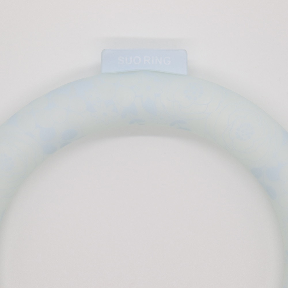 SUO（SUO）（メンズ、レディース）ネッククーラー RING 28° ICE シンデレラフラワー SUO24-CF-BLU-L 暑さ対策 熱中症対策