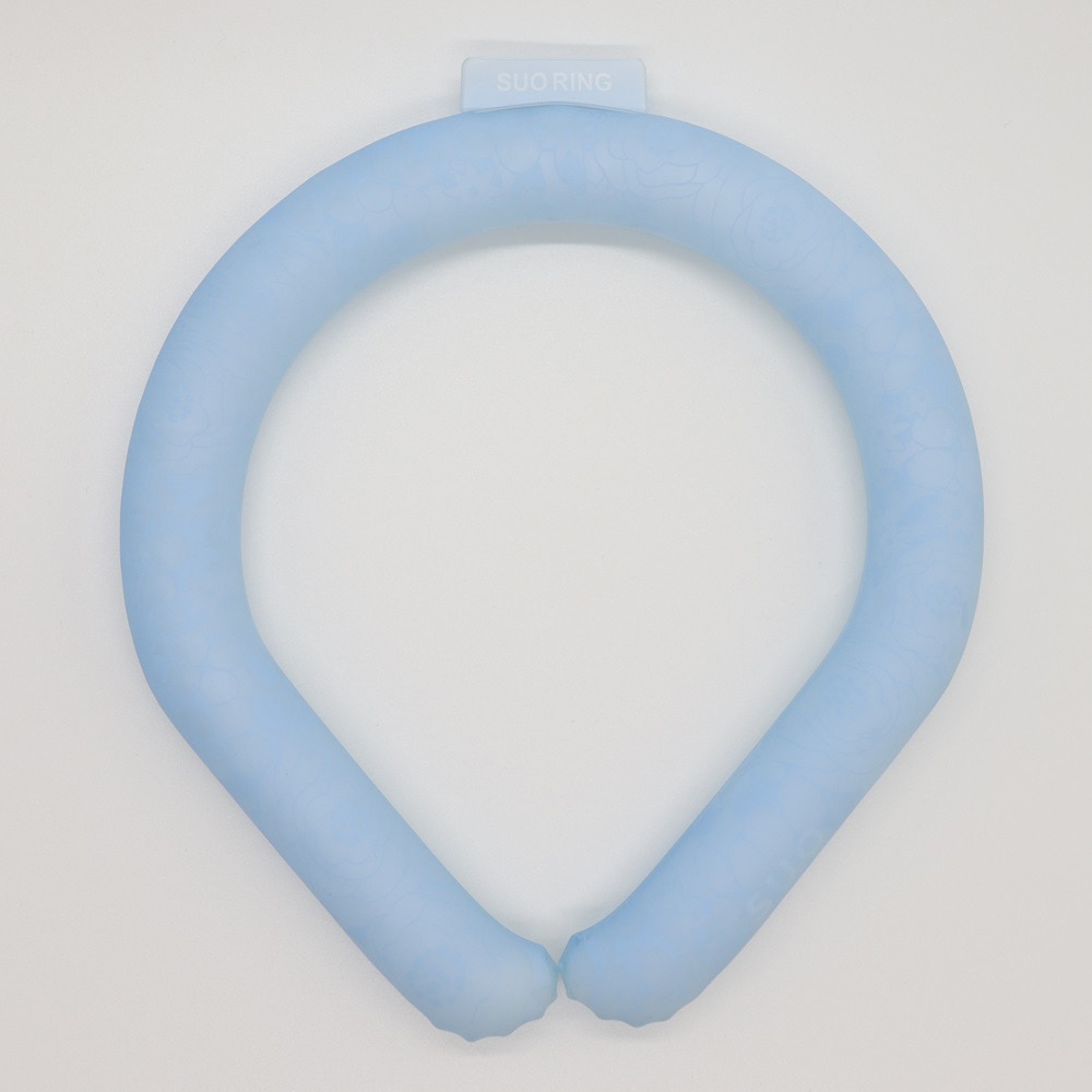 SUO（SUO）（メンズ、レディース）ネッククーラー RING 28° ICE シンデレラフラワー SUO24-CF-BLU-L 暑さ対策 熱中症対策