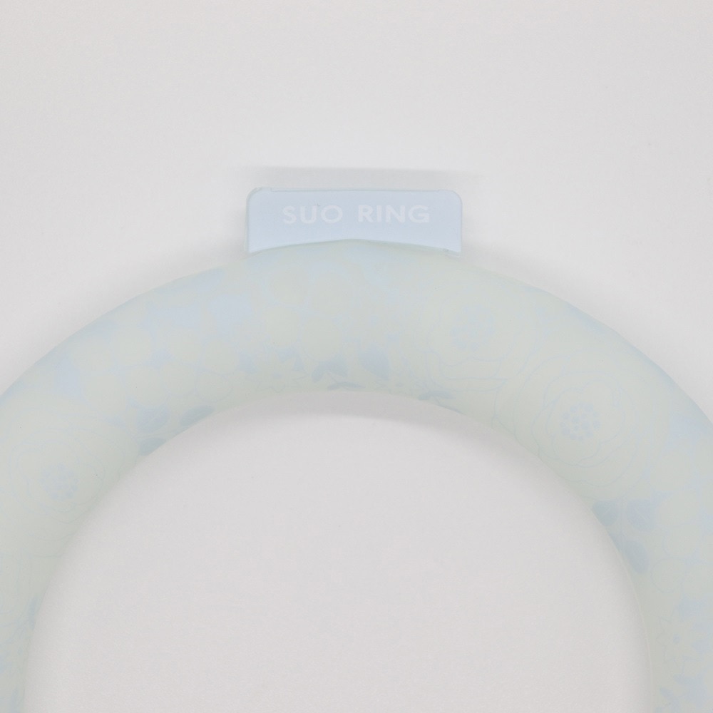 SUO（SUO）（メンズ、レディース）ネッククーラー RING 28° ICE シンデレラフラワー SUO24-CF-BLU-M 暑さ対策 熱中症対策