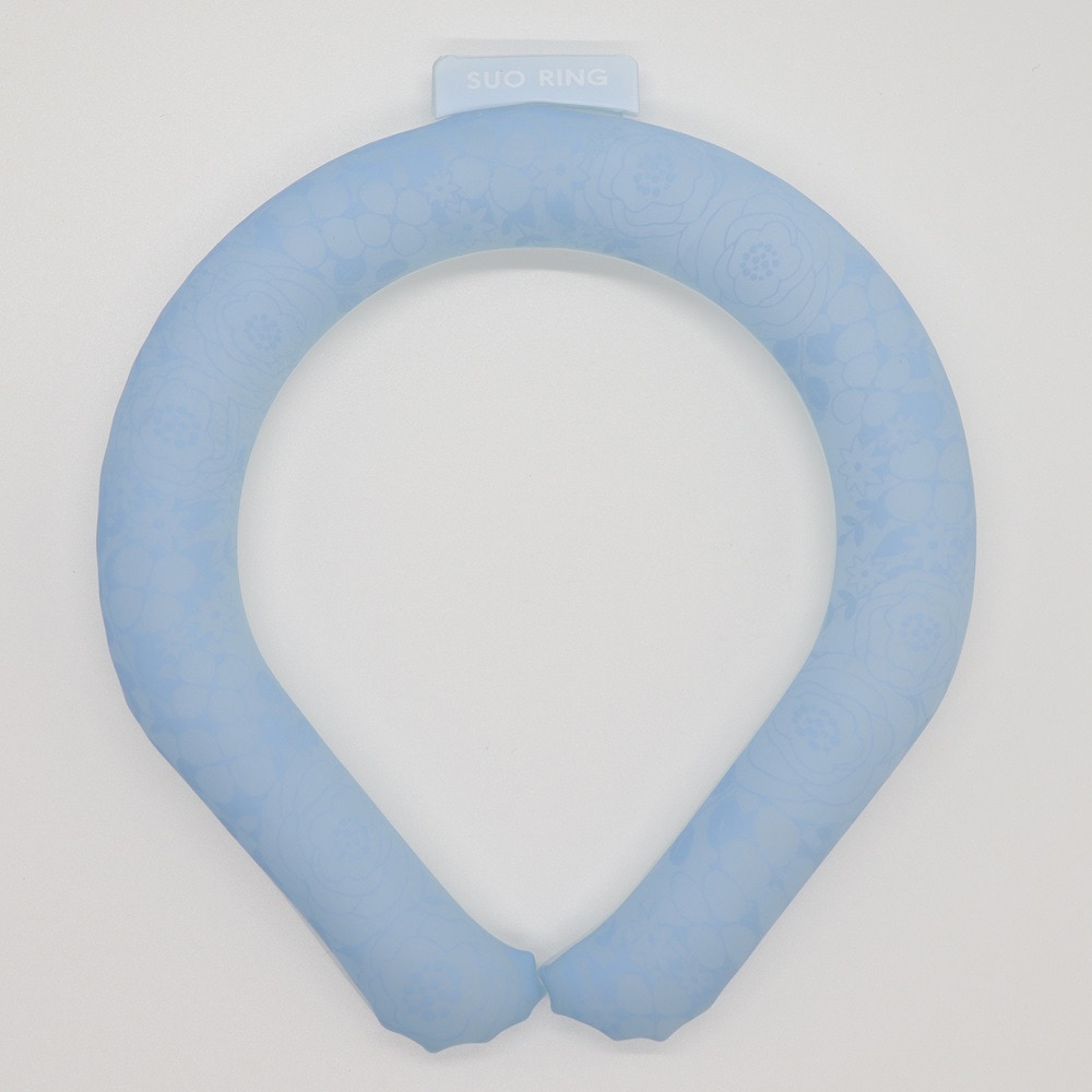 SUO（SUO）（メンズ、レディース）ネッククーラー RING 28° ICE シンデレラフラワー SUO24-CF-BLU-M 暑さ対策 熱中症対策