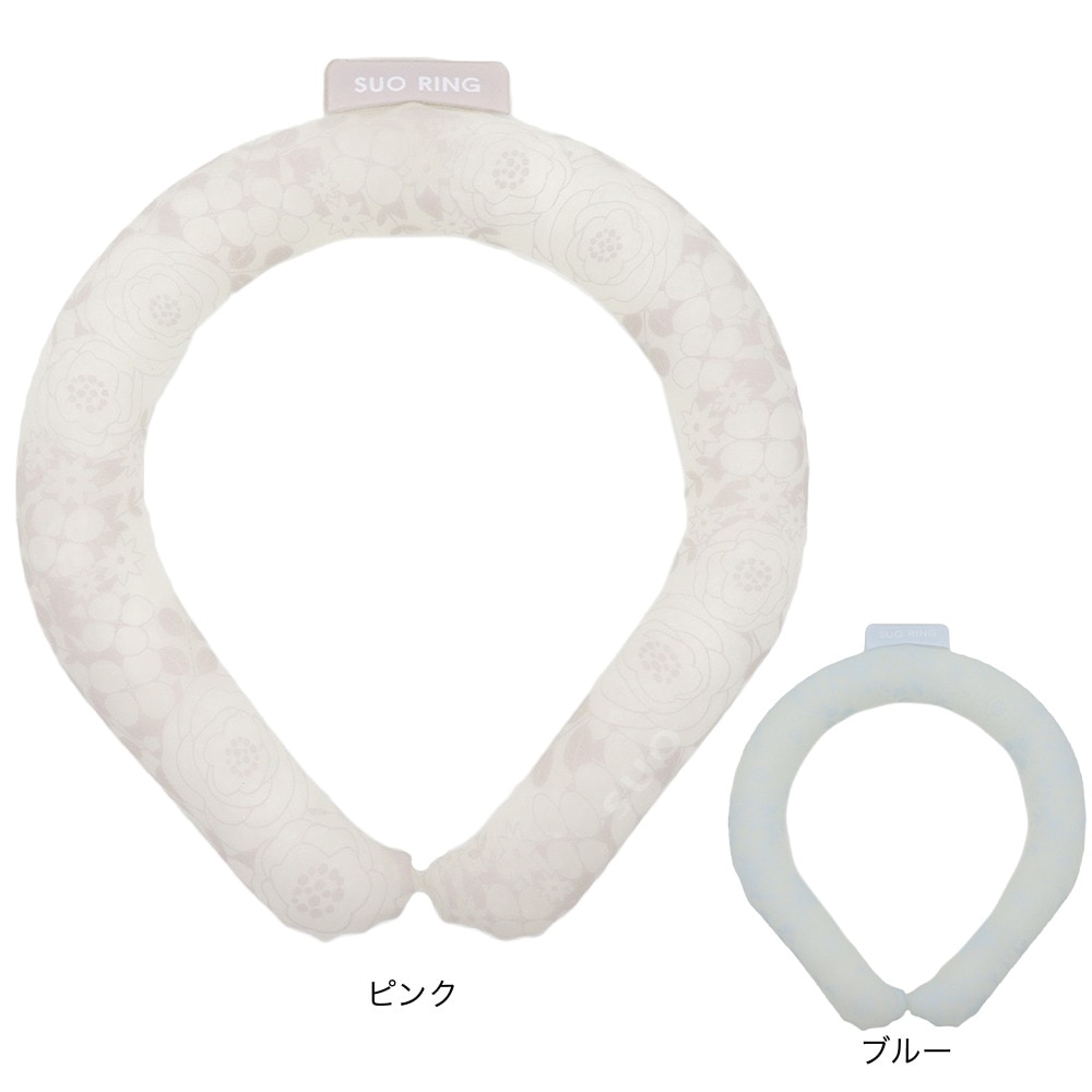 SUO（SUO）（メンズ、レディース）ネッククーラー RING 28° ICE シンデレラフラワー SUO24-CF-BLU-M 暑さ対策 熱中症対策