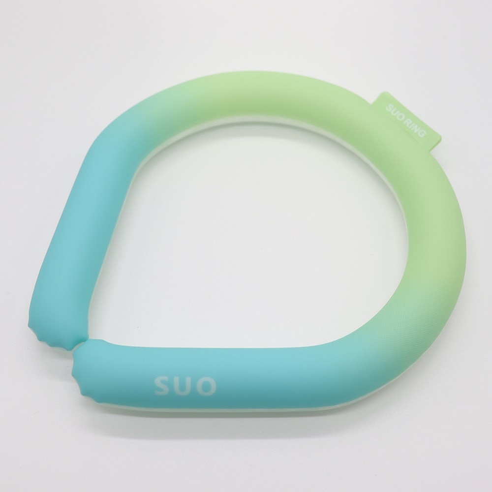 SUO（SUO）（メンズ、レディース）ネッククーラー RING 28° ICE グラデーション SUO24-GD-GRN-L 暑さ対策 熱中症対策