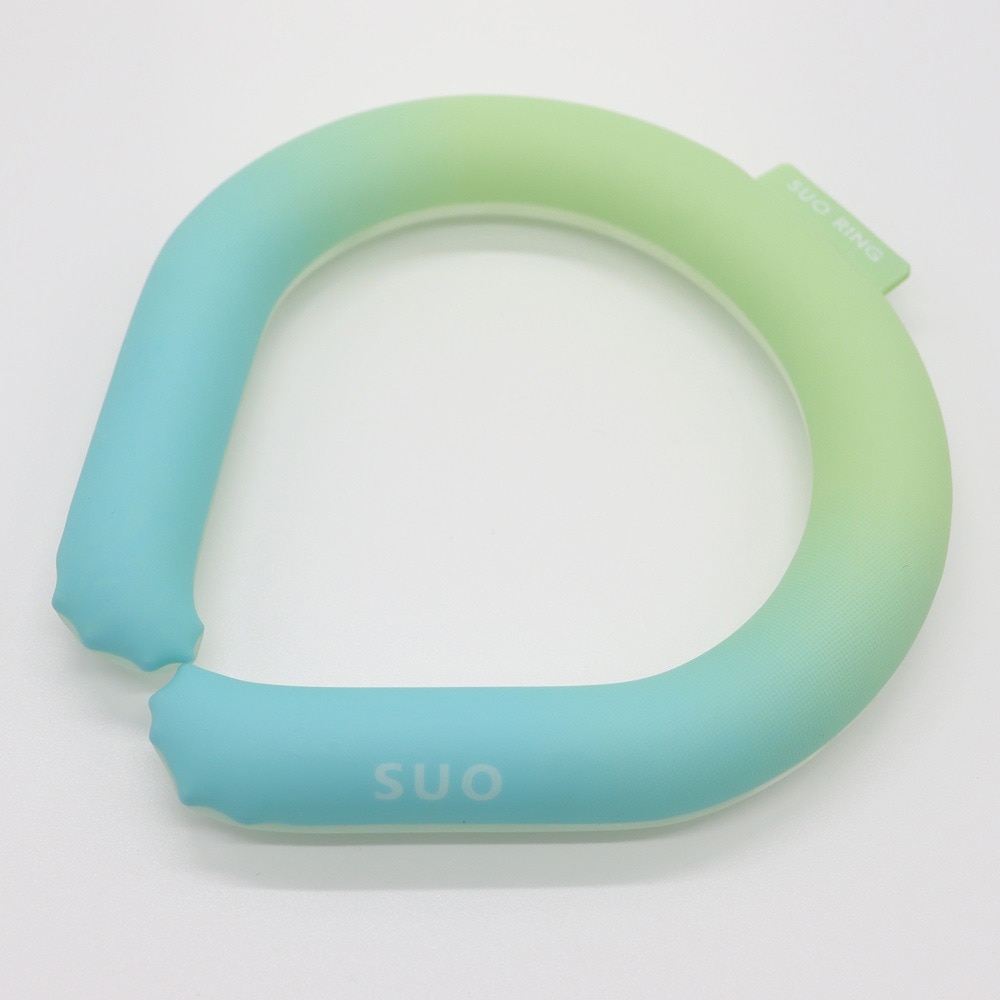 SUO（SUO）（メンズ、レディース）ネッククーラー RING 28° ICE グラデーション SUO24-GD-GRN-M 暑さ対策 熱中症対策