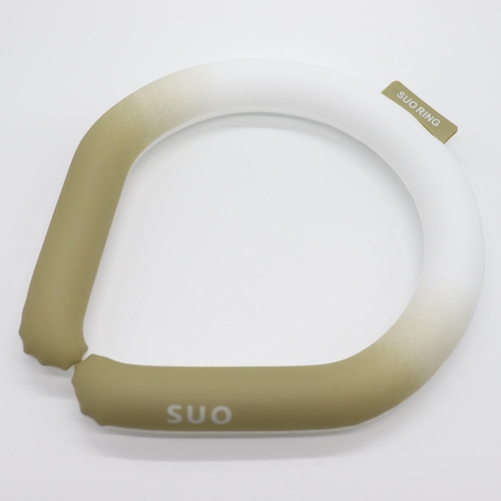 SUO（SUO）（メンズ、レディース）ネッククーラー RING 28° ICE グラデーション SUO24-GD-WHT-L 暑さ対策 熱中症対策