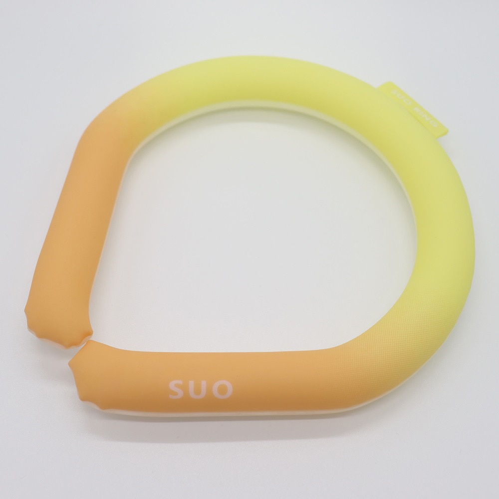 SUO（SUO）（メンズ、レディース）ネッククーラー RING 28° ICE グラデーション SUO24-GD-YEL-L 暑さ対策 熱中症対策